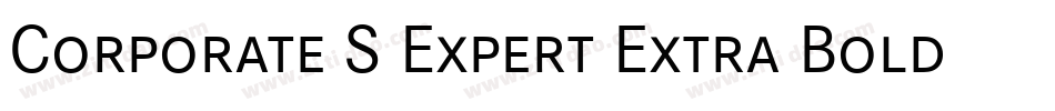 Corporate S Expert Extra Bold Italic OsF字体转换